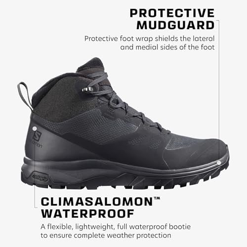 Salomon Kadın OUTsnap CSWP W Yürüyüş Botu, Black/Ebony/Black, 37 1/3 EU