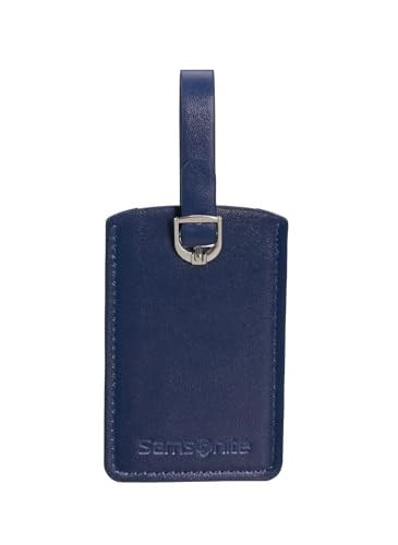 Samsonite Global Travel Accessories, dikdörtgen bagaj etiketi (2x), 10 cm, mavi (Midnight Blue)