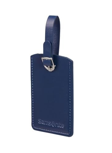 Samsonite Global Travel Accessories, dikdörtgen bagaj etiketi (2x), 10 cm, mavi (Midnight Blue)
