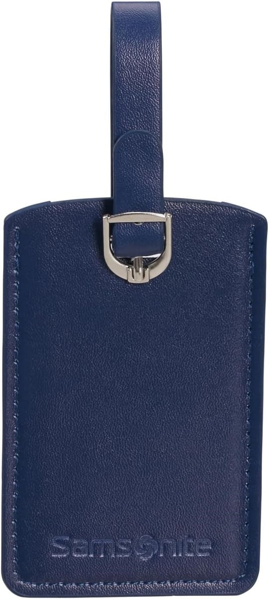 Samsonite Global Travel Accessories, dikdörtgen bagaj etiketi (2x), 10 cm, mavi (Midnight Blue)