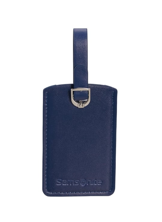Samsonite Global Travel Accessories, dikdörtgen bagaj etiketi (2x), 10 cm, mavi (Midnight Blue)