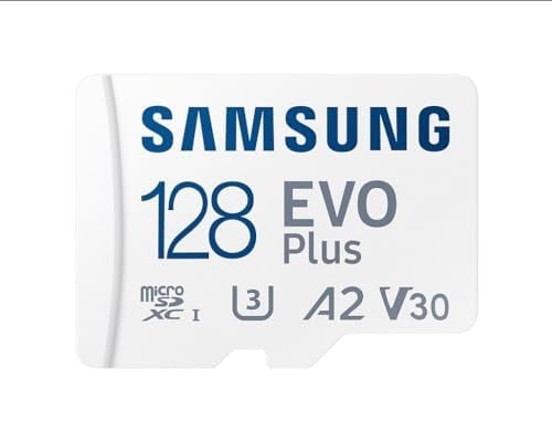 Samsung EVO Plus microSDXC Hafıza Kartı 128 GB, 160 MB/s, U3, V30, A2, ‎MB-MC128SA/TR (2024 Serisi) Beyaz