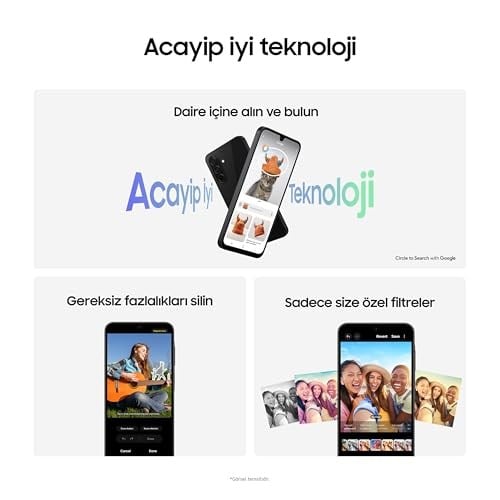 Samsung Galaxy A26 5G, Android Akıllı Telefon, 256GB Depolama, 8GB RAM, Siyah, 50MP Kamera, Büyük Ekran, Uzun Pil Ömrü (Samsung Türkiye Garantili)
