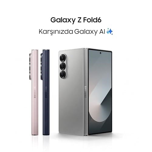 Samsung Galaxy Z Fold6, Yapay Zeka (AI) Telefon, 12GB RAM, 512GB Hafıza, Pembe, Android Akıllı Telefon, 50MP Kamera, Büyük Ekran, Çoklu Görev, S Pen, Uzun Pil Ömrü ( - Seçenekler: 1 TB, 256 GB, 512 GB