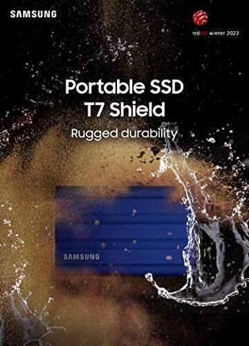 Samsung Taşınabilir T7 SSD Shield, USB 3.2 Gen 1 TB, 1.050 MB/sn Okuma, 1.000 MB/sn Yazma, Bej, MU-PE1T0K/WW