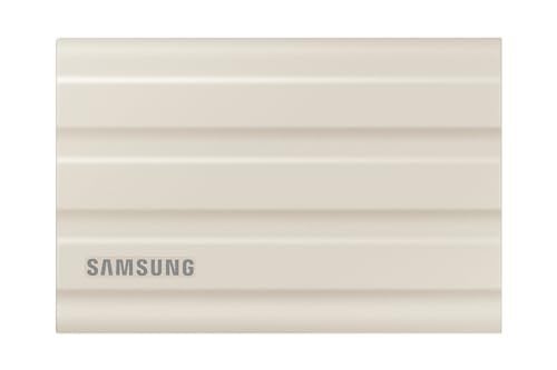 Samsung Taşınabilir T7 SSD Shield, USB 3.2 Gen 1 TB, 1.050 MB/sn Okuma, 1.000 MB/sn Yazma, Bej, MU-PE1T0K/WW