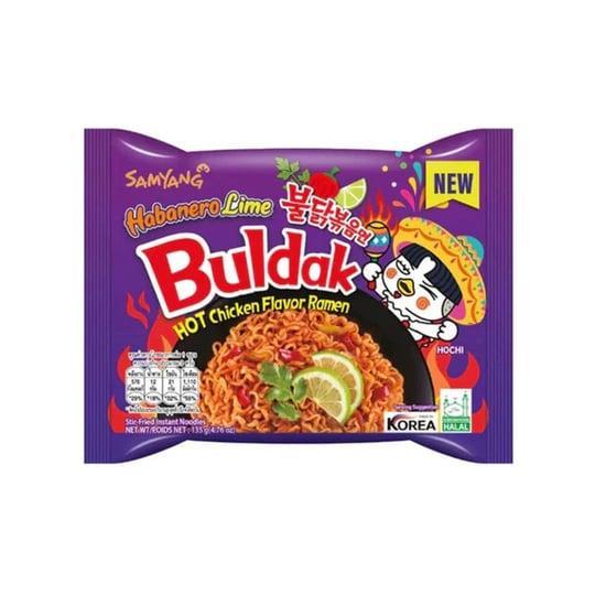 Samyang Buldak Habanero Lime Acılı Noodle 135 g – Ekşi Lime & Habanero Biberli Kore Usulü Hazır Erişte