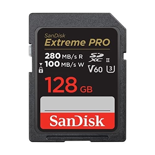 SanDisk 128GB Extreme PRO SDXC UHS-II Hafıza Kartı - C10, U3, V60, 6K, 4K UHD, SD Kart - SDSDXEP-128G-GN4IN