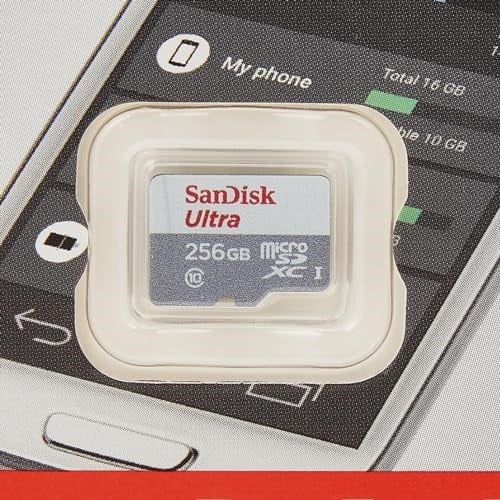 SanDisk 256GB Ultra Lite MicroSDXC 100 MB, Beyaz/Gri
