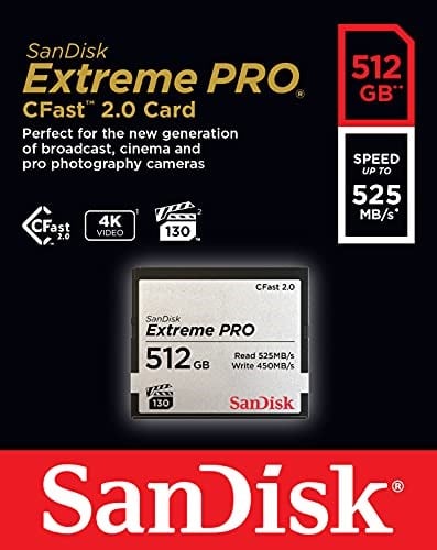 SanDisk Extreme Pro CFast 2.0 Hafıza Kartı, 512 GB - SDCFSP-512G-G46D
