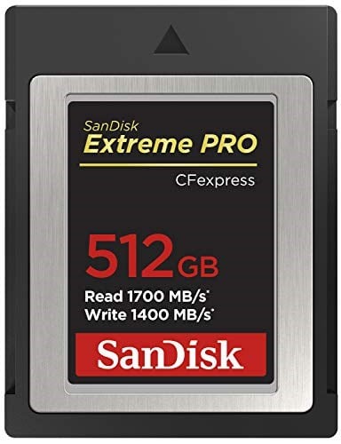 SanDisk Extreme PRO CFexpress Hafıza Kartı Tip B 512 GB (1700 MB/sye kadar okuma hızı, RAW 4K video, XQD uyumluluğu, RescuePro Deluxe kurtarma yazılımı)
