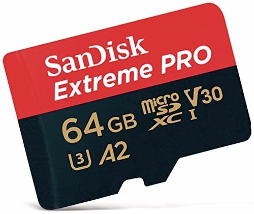 SanDisk Extreme PRO microSDXC UHS-I hafıza kartı 64 GB + adaptör ve Rescue Pro Deluxe (akıllı telefonlar, aksiyon kameraları veya dronlar için, A2, C10, V30, U3, 170 MB/s iletim)