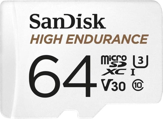 SanDisk High Endurance microSDXC Hafıza Kartı 64 GB + Adaptör (Dash Camları ve Özel Güvenlik Kameraları için, 100 MB/s Okuma, Full HD ve 4K Videolar için V30)