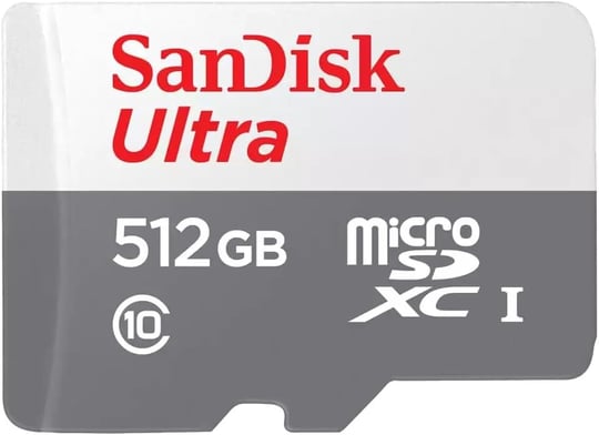 SANDISK - KARTLAR 512GB ULTRA LITE BEYAZ/GRİ MICROSDXC 100MB/S SINIF 10 UHS-