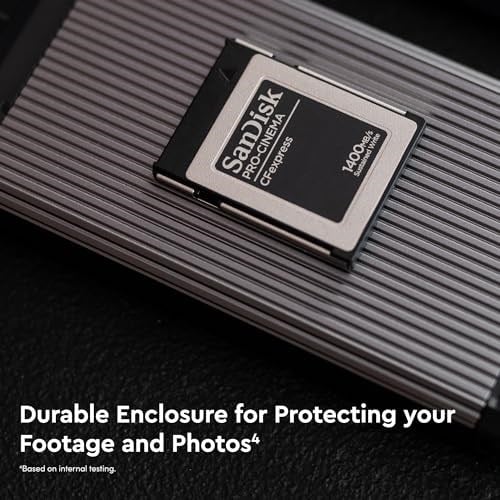 SanDisk PRO-CINEMA CFexpress Tip B hafıza kartı 640 GB (CFexpress teknolojisine sahip sinema kameralarının kullanımı için, 8K çekim, 1.700 MB/snye kadar okuma, 1 metreye kadar düşme direnci