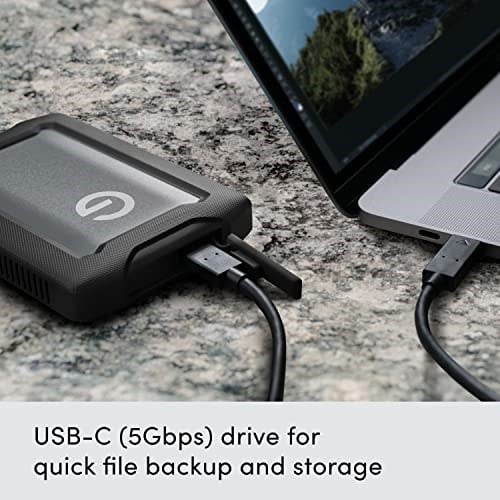 SanDisk Professional G-Drive Mobil Sabit Disk ZırhıATD Arazi Sabit Disk (5 TB, USB-C™ Hazır, 140 MB/sn, Mac ve Windows için, Suya ve Toza Dayanıklı) Gri/Siyah - Seçenekler: 4 TB, 5 TB