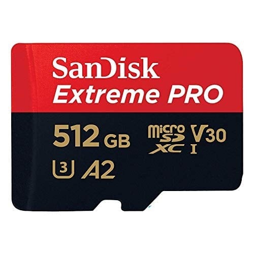 SanDisk SDSQXCZ-512G-GN6MA Extreme 512GB Micro SD Kart, Siyah/Kırmızı