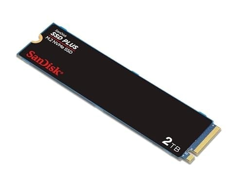 SanDisk SSD PLUS M.2 NVMe SSD 2 TB (M.2 2280, PCIe Gen 3.0, kolay kurulum, Western Digital Dashboard, 3 yıl garanti)