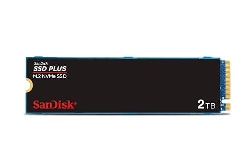 SanDisk SSD PLUS M.2 NVMe SSD 2 TB (M.2 2280, PCIe Gen 3.0, kolay kurulum, Western Digital Dashboard, 3 yıl garanti)