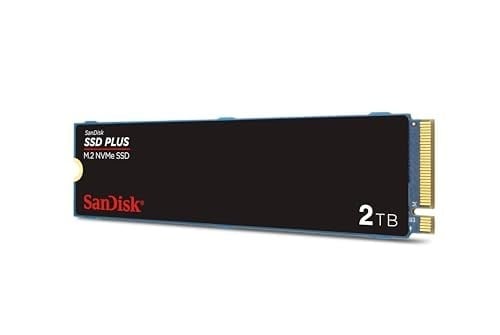 SanDisk SSD PLUS M.2 NVMe SSD 2 TB (M.2 2280, PCIe Gen 3.0, kolay kurulum, Western Digital Dashboard, 3 yıl garanti)