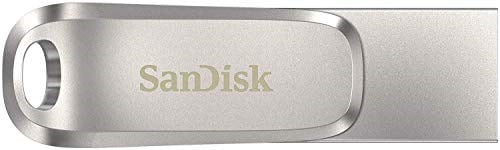 SanDisk Ultra Dual Drive Luxe USB Type-C Sürücü Akıllı Telefon Bellek 128 GB (Mobil Bellek, USB 3.2 Gen 1, Döner Tasarım, 400 MB/s Okuma, USB Sürücü, Otomatik Yedek