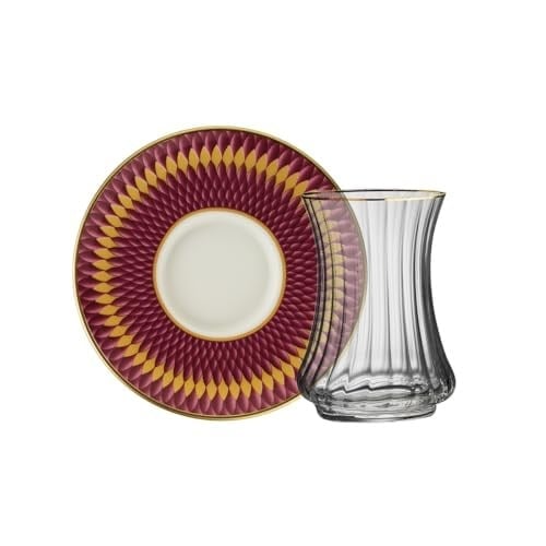 Sandro Moreno 1453 Farfar Gold 12 Parça Altı Kişilik Çay Seti 110 ml
