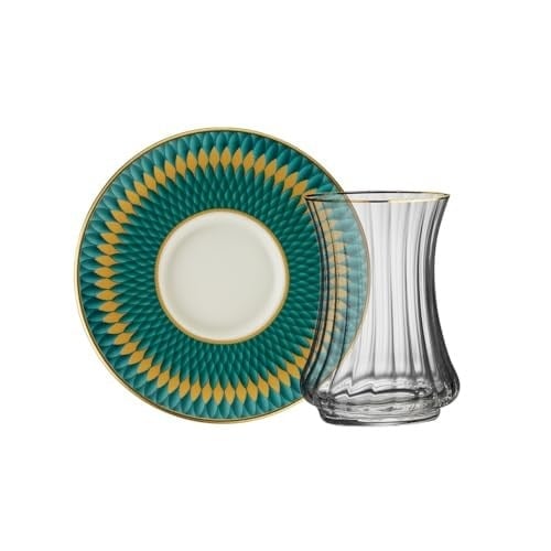 Sandro Moreno 1453 Farfar Gold 12 Parça Altı Kişilik Çay Seti 110 ml