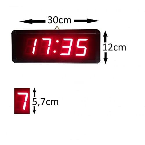 SANEC Dijital Merkezi Ayarlı Okul Saati (Kasa Ölçüsü: 12x30 cm)