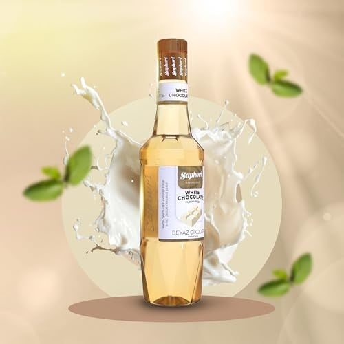 Saphori Beyaz Çikolata Aromalı Kokteyl Şurubu, Beyaz Çikolata Şurubu, White Chocolate, Kahve Şurubu 700 ML