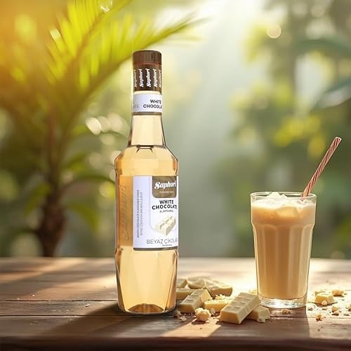 Saphori Beyaz Çikolata Aromalı Kokteyl Şurubu, Beyaz Çikolata Şurubu, White Chocolate, Kahve Şurubu 700 ML