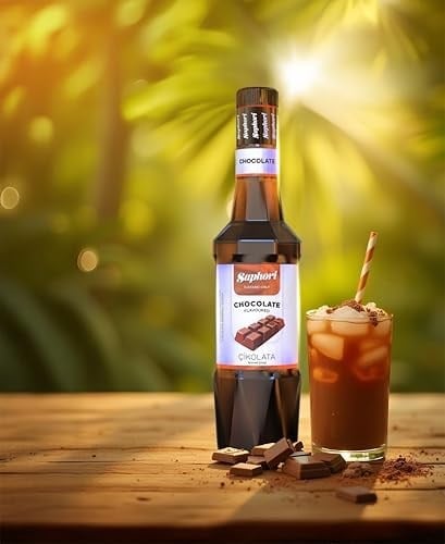 Saphori Çikolata Aromalı Kokteyl Şurubu, Çikolata Şurubu, Kahve Şurubu 700 ML