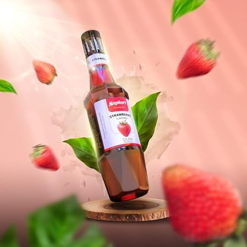 Saphori Çilek Aromalı Kokteyl Şurubu, Çilek Şurubu, Kahve Şurubu 700 ML