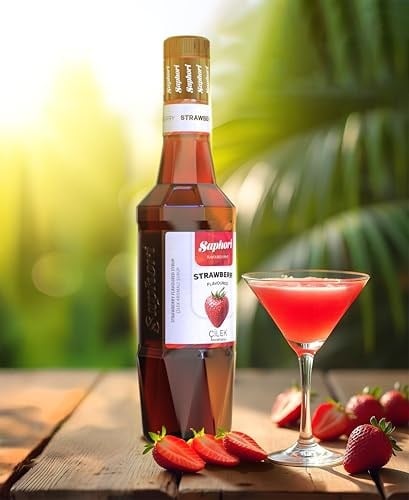 Saphori Çilek Aromalı Kokteyl Şurubu, Çilek Şurubu, Kahve Şurubu 700 ML