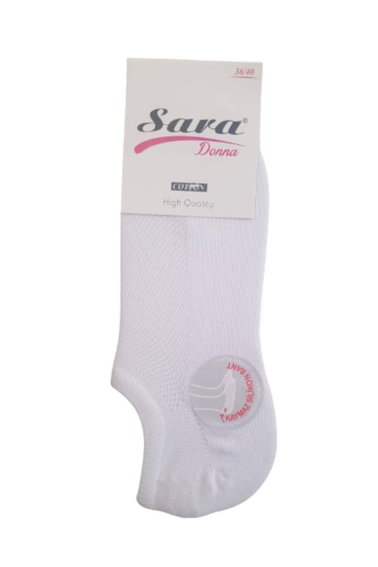 SARA DONNA Sara Donna 12 Çift Karışık Renk Dikişsiz Sneaker Görünmez Çorap Çok Renkli 36-40