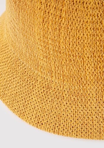 Sarı Hasır Bucket Şapka 1910080-34333