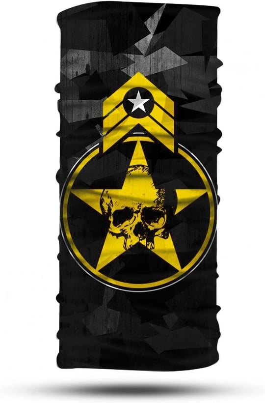 Sarı Yıldız Desenli Bandana Boyunluk, Çok Amaçlı Boyunluk, Bandana, Esnek Yüz Maskesi, Spor Outdoor, Kafa Bandı, Erkek Bandana, Kadın Bandana…