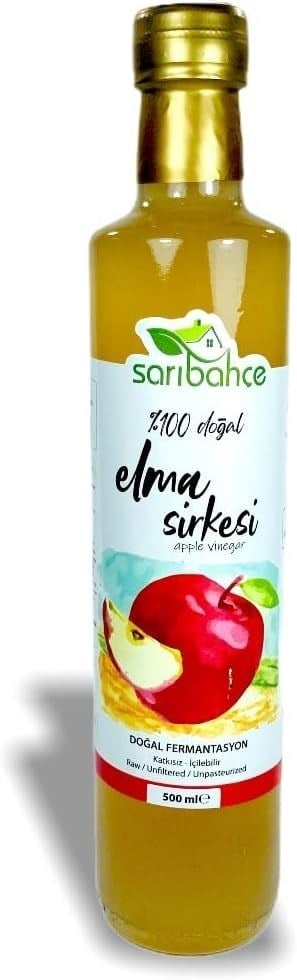 Sarıbahçe Elma Sirkesi 500 ml - Doğal Fermente