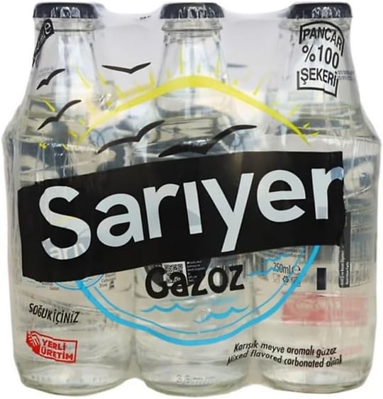 Sarıyer Karışık Meyve Aromalı Gazoz Cam 200 ml 6lı