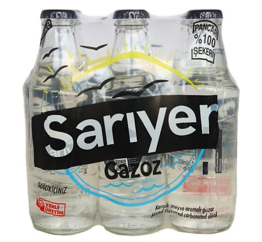 Sarıyer Karışık Meyve Aromalı Gazoz Cam 200 ml 6lı