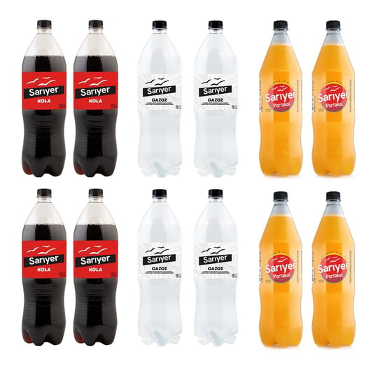 Sarıyer Kola-Portakal-Gazoz 12 li Karma Paket