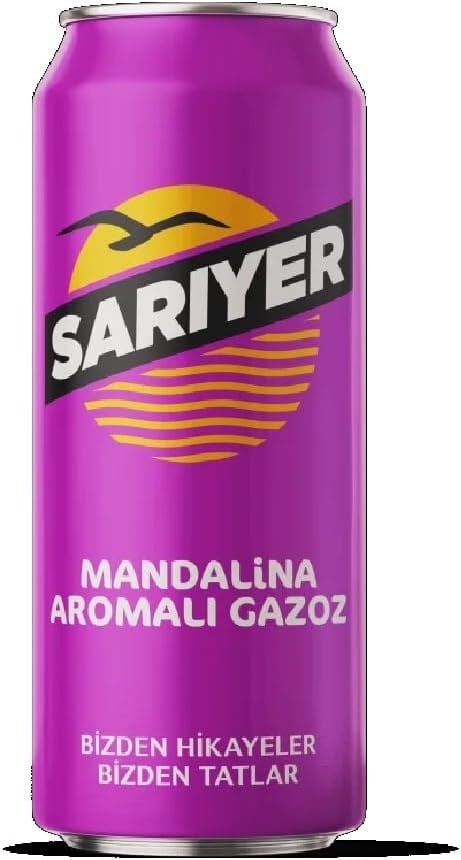 Sarıyer Mandalina Aromalı Gazoz Kutu 330 ml