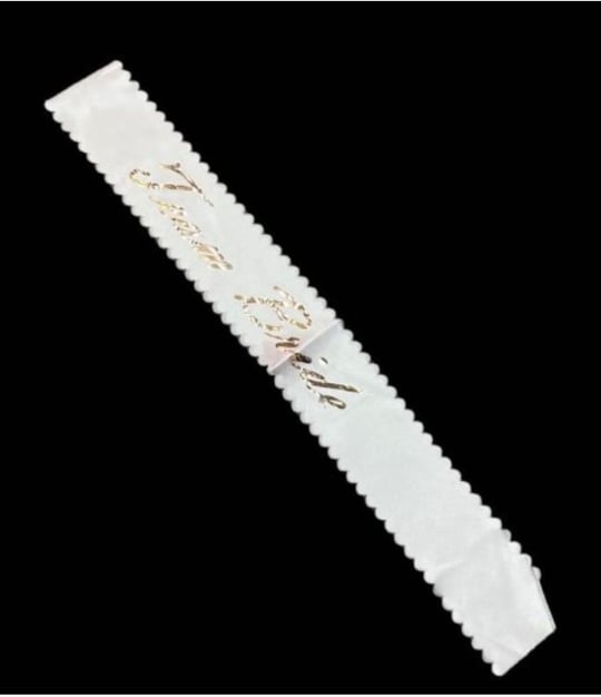 Saten Üzerine Team Bride Yazılı Kuşak