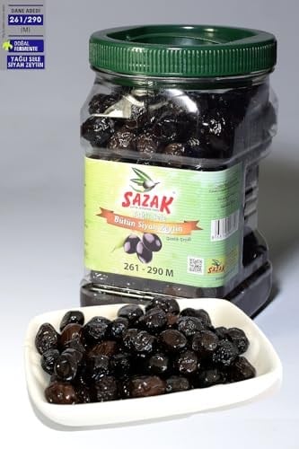 sazak zeytin-zeytinyağı-turşu Yağlı Sele Siyah Zeytin İri Kalibre 900 gr 261-290