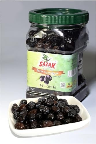 sazak zeytin-zeytinyağı-turşu Yağlı Sele Siyah Zeytin İri Kalibre 900 gr 261-290
