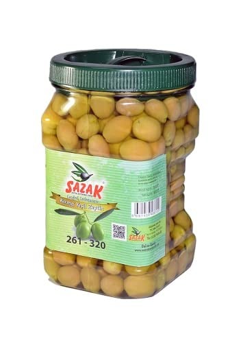 sazak zeytin-zeytinyağı-turşu Yesil Kirma Zeytin 900 Gr Dogal Fermente Yesil Zeytin