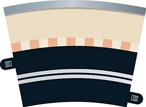 Scalextric 500007017 – Single Lane Kurve (4), Rennbahnhzubehoer