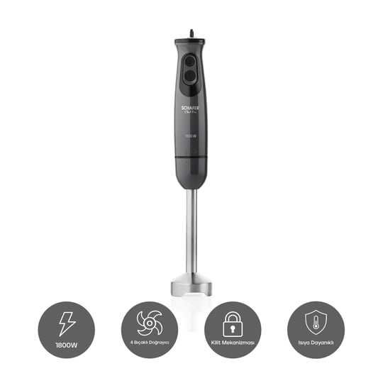 Schafer Chef Pro Çubuk Blender-Antrasit