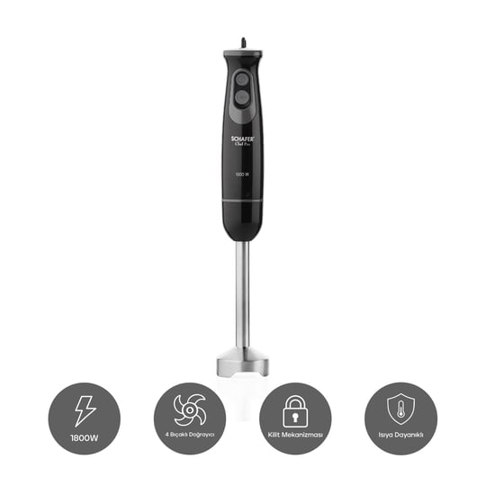Schafer Chef Pro Çubuk Blender-Siyah