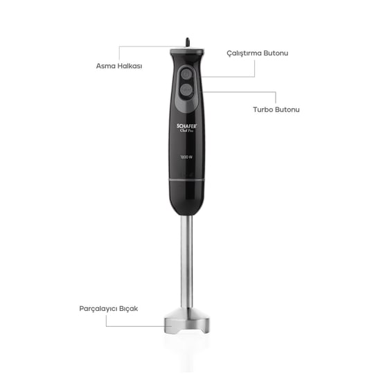 Schafer Chef Pro Çubuk Blender-Siyah