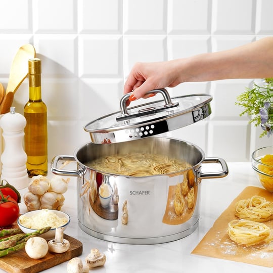 Schafer Prestige 1 MM Çelik Tencere Set 8 Parça-Inox